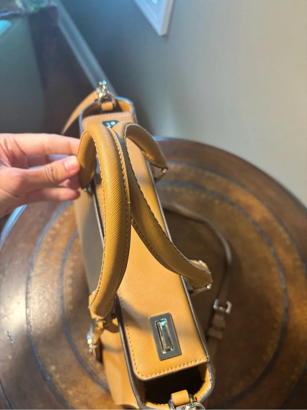 Henri Bendel Saffiano Leather Satchel